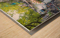 Exploring the Amsterdam Canals Wood print