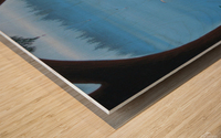 Samarai Slicing Water Droplets Wood print