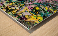 Abstract Colours Collide in Capri   Wood print