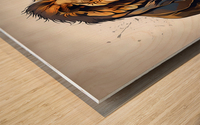 Ascension Royale : Lion en Style Acrylique Anime Wood print