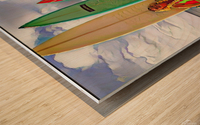 GiRLS N SURFBOARDS Wood print