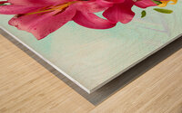  Red Bouquet of Lily Flowers Wood print