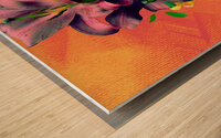 Orange Poster Lilies  Wood print
