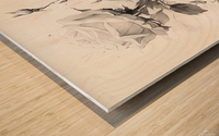 Monochrome Bouquet: Rose in Perpetuity Wood print