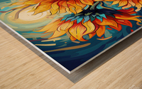 Sunflower Staccato: Vibrant Visions Wood print