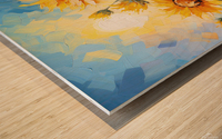 Sunflower Serenade: Sunlit Symphony Wood print
