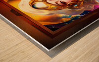 An Ethereal Space Girl And All That Glitters Sci-FI Fantasy AI Concept Art Portrait by Xzendor7 Wood print