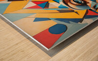 Geometric Deconstruction Dynamic art Wood print
