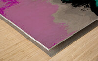 Abstract Melted Forest in Pinks and Turquoise Wood print