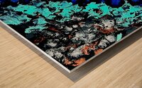 Dandelion Splatter Wood print