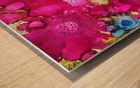 Pink Floral Explosion Wood print