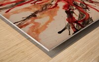 Crimson Firebloom Wood print