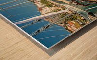 Luxurious sailing yacht in the harbour of Mali on the island of Losinj in the Adriatic Sea Croatia Wood print