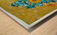 Flower portrait Van Gogh oil painting on tapestry Wood print