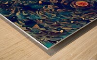 Monet Oil Painting Weeping Willow dig polyart Wood print