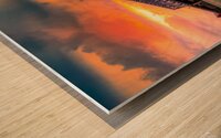 Morgan City Louisiana Bridge Sunset Wood print