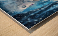Enchanted Snow Queen in Winter Forest - Fantasy Ice Princess Art Wood print