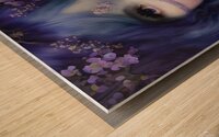 Mystical Lavender Witch - Enchanted Fantasy Portrait with Floral Magic Painting Wood print