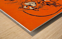 Sitting Pretty Vintage Tiger Art Wood print