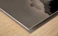 Majestic Dolomite Night Silhouette Lighting Wood print
