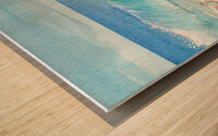 A Wave Breaking on the Beach Wood print