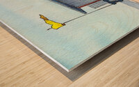 Cocoa Beach Lifeguard Hut in Florida Wood print