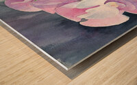 Orchids in purple and grey Wood print