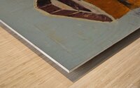 Yellow Rowboat at Anchor Wood print