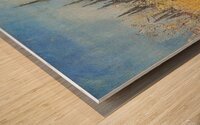 Van Gogh   Blühender Obstgarten von Zypressen um Wood print