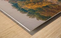 Autumn Lake Reflection Wood print