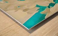 vanilla turquoise Wood print