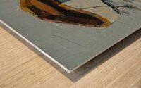 White Rowboat at anchor Wood print