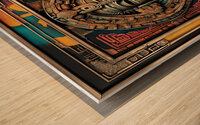 MAYAN GOD Wood print