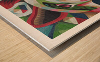 LA DANSE DES COULEURS Wood print