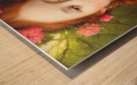 Renaissance Flower Muse - Romantic Classical Portrait with Floral Fantasy Beauty Wood print