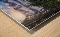 Misty Tranquility: Honeymoon Lakes Dawn Symphony. Wood print