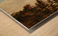 Montero con perros Wood print