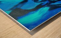 Blue Flame Wood print
