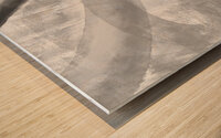 Grey  Loops Abstract II Wood print