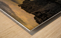 Etretat Arch at sunset Wood print