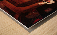 Admiring a crown Wood print