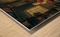Reading time Wood print