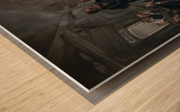 Taking care of the wounded Wood print