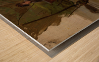 A painter and his box Wood print