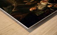 The familly round the death bed of their ancestor Wood print
