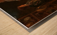 Serving dinner Wood print