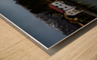 Lofoten Harbor Winter Rest Wood print