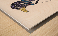 Purple Penguin Wood print