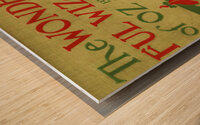 wonderful wizard of oz baum book cover Wood print