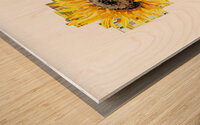 Watercolor Flower Minimalism PNG 7 Wood print